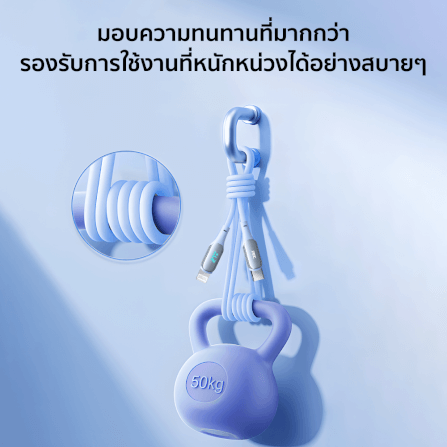 สายชาร์จเร็วซิลิโคน ZTEC รุ่น ZL541 27W ยาว 1.5 เมตร สีฟ้า (รองรับชาร์จเร็ว PD)_8